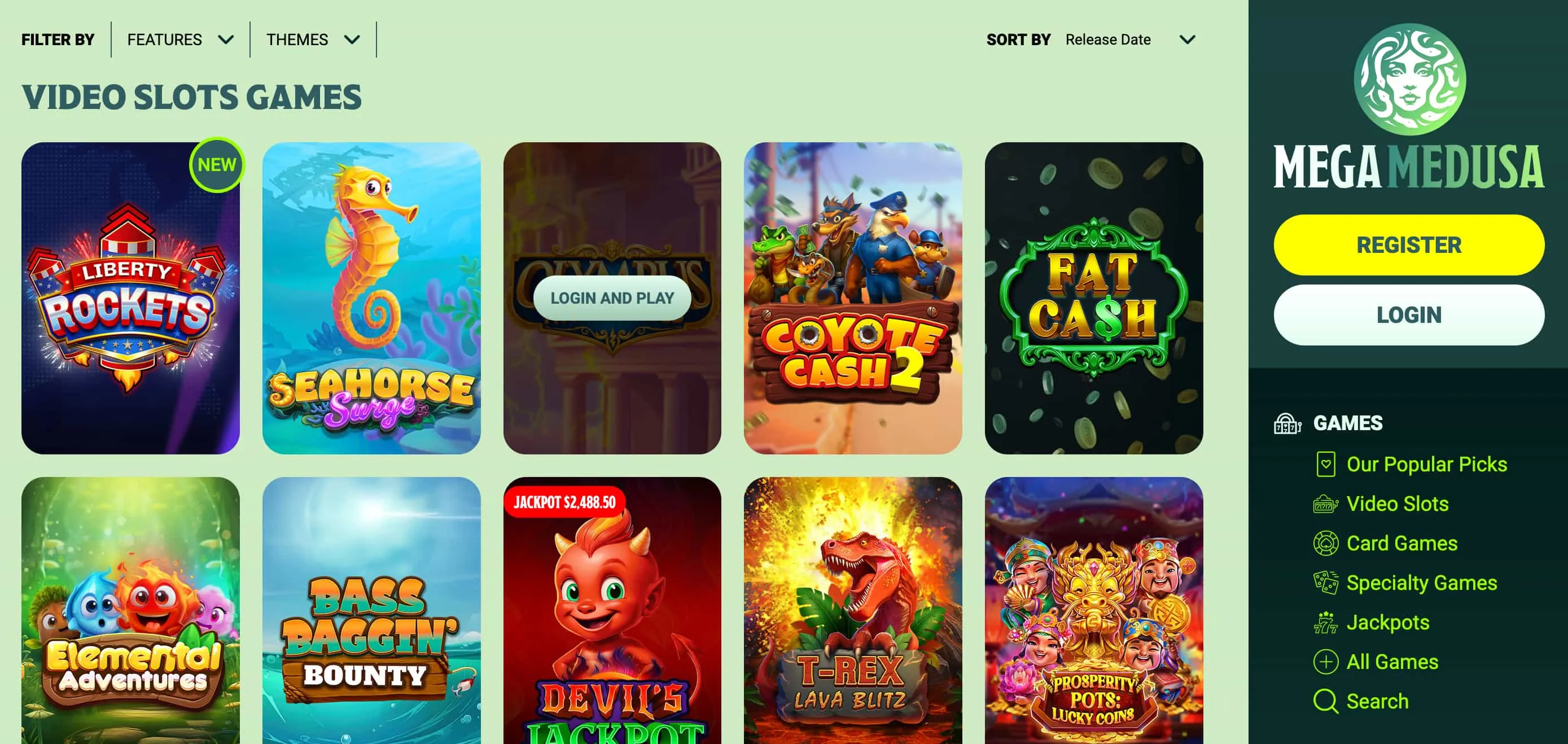 Games: RealTime Gaming Pokies, Tables and Jackpots Games: RealTime Gaming Pokies, Tables and Jackpots